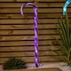 image 6 of 62cm Set of 4 Light up Christmas Candy Cane Garden Path Lights with 40 Rainbow LEDs