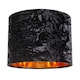 image 1 of Modern Black Crushed Velvet 8 Inch Table-Pendant Lampshade with Shiny Copper Inner | Black