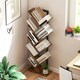 image 6 of HOMCOM 9-Tier Tree Bookshelf with Steel Frame for Living Room, Rustic Brown