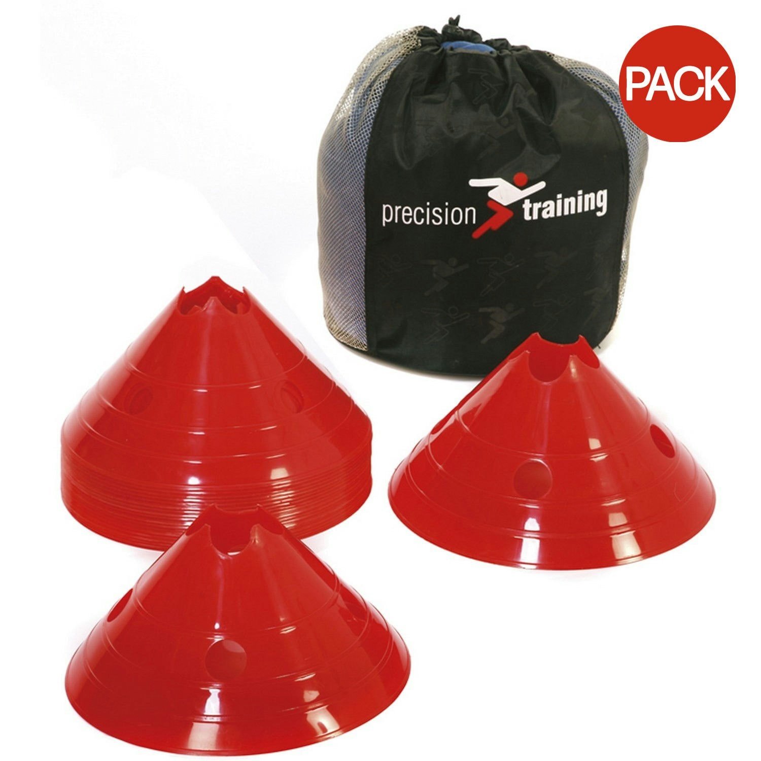 Precision Giant Saucer Cones (Pack Of 20) - Red - One Size