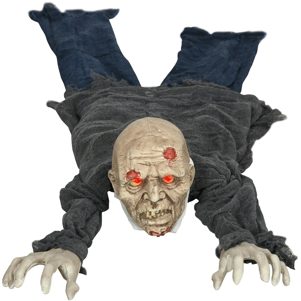 image 1 of HOMCOM 5.2ft Halloween Outdoor Decoration Crawling Zombie, Sound Activated