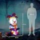 image 7 of Outsunny 4ft Blow Up Outdoor Halloween Decoration, Clown on Bicycle