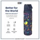 image 5 of Leak Proof Slim Water Bottle, BPA Free, 500ml (18oz) | Blue | Birds | One Size