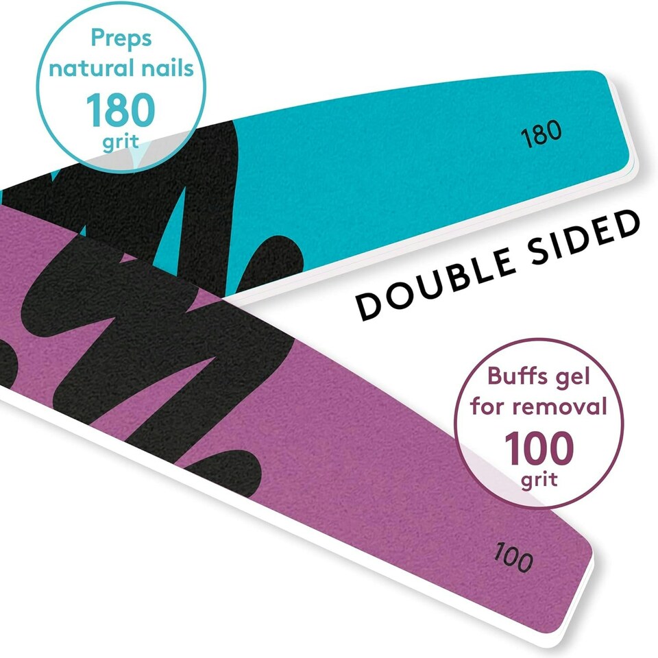 image 1 of Mylee Foam Nail Files 100/180 (Pack of 2)