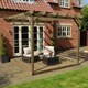 image 5 of Wall Mounted Pergola and Decking Kit - L240 x W240 x H270  cm - Rustic Brown