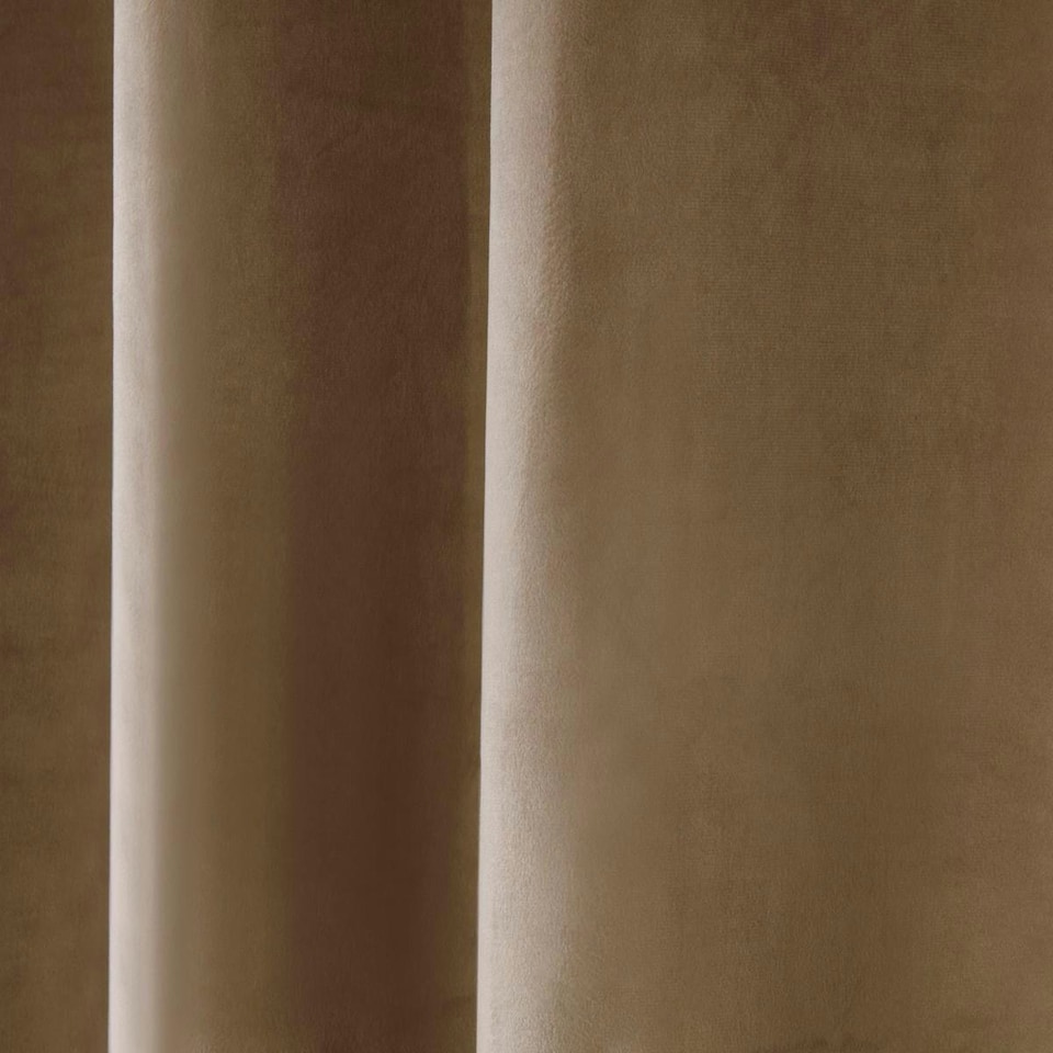 image 1 of Sundour Casa Eyelet Curtains Mocha Brown | 66x54"