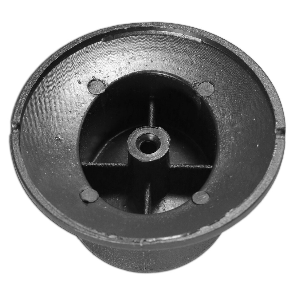 image 1 of SPARES2GO Pan Lid Knob Handle Kitchen Cookware Black Round Curved Hand Grip Replacements (Pack of 2) Black