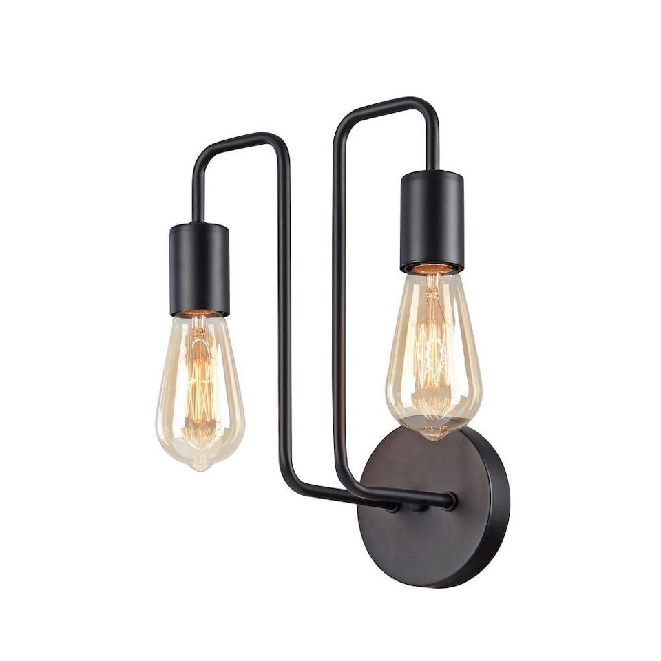 image 1 of Gilbert Wall Lamp Black, 2 Light, E27