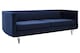 image 3 of Velvet Upholestred Dark Blue Sofa,3-Seater Lounge Sofa With Low Armrests,Luxe Couch, Sofa Seat For Patio | Blue | Two Seater