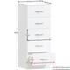 image 3 of Vida Designs Riano 5 Drawer Narrow Chest of Drawers Bedroom Storage, White