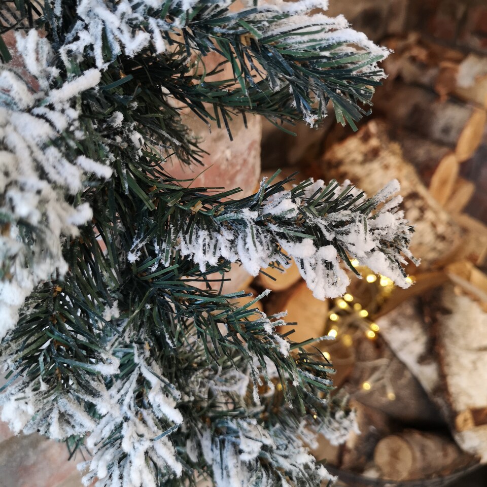 image 1 of 9ft (2.7m) Christmas Snow Flocked Woodcote Fir Garland