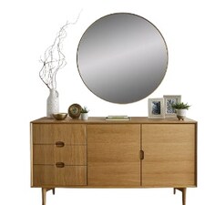 Bexley Brushed Gold Metal Frame Mirror
