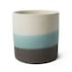 image 1 of 12cm  Stripe Ceramic Planter Blue | Blue
