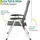 image 5 of Reclining Camping Chair - Grey