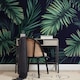 image 2 of Midnight Tropics Full Wall Mural in Green | Green | Green | Extra Large (350cm x 240cm)