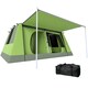 image 1 of Outsunny Two Room Dome Tent Camping Shelter with Porch and Portable Carry Bag