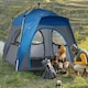 image 2 of Outsunny Four Man Pop Up Tent Automatic Camping Backpacking Dome