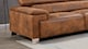 image 4 of Faux Leather Brown Suede Right Hand Facing Corner Sofa LIVORNO