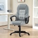 image 2 of HOMCOM Executive Office Chair, PU Leather High Back Desk Chair, Swivel Computer Chair with Adjustable Height and Tilt Function, Grey