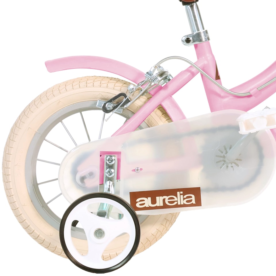 image 1 of Retro 12" Kids Bicycle - Pink Classic Vintage Style Bike for Children