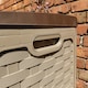 image 5 of 335 Litre Rattan Style Garden Cushion Storage Box with Sit on Lid – Dark Brown