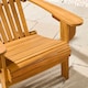 image 5 of Vonhaus Hudson Folding Adirondack Garden Chair with Teak Oil Acacia Wooden Finish
