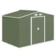 image 1 of Outsunny 9 x 6FT Galvanised Garden Storage Shed with Sliding Door, Light Green