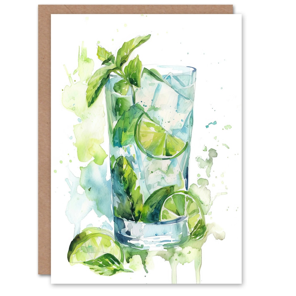 image 1 of Light Fun Lime Holiday Alcohol Drinker Him Her Birthday Card
