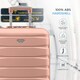 image 4 of Flight Knight Cabin Suitcase 56x36x23cm - 30+ Airlines Approved - British Airways, EasyJet- Lightweight 4 Wheel Carry On Hard Shell Hand Luggage Pink | Rose | Cabin Bag