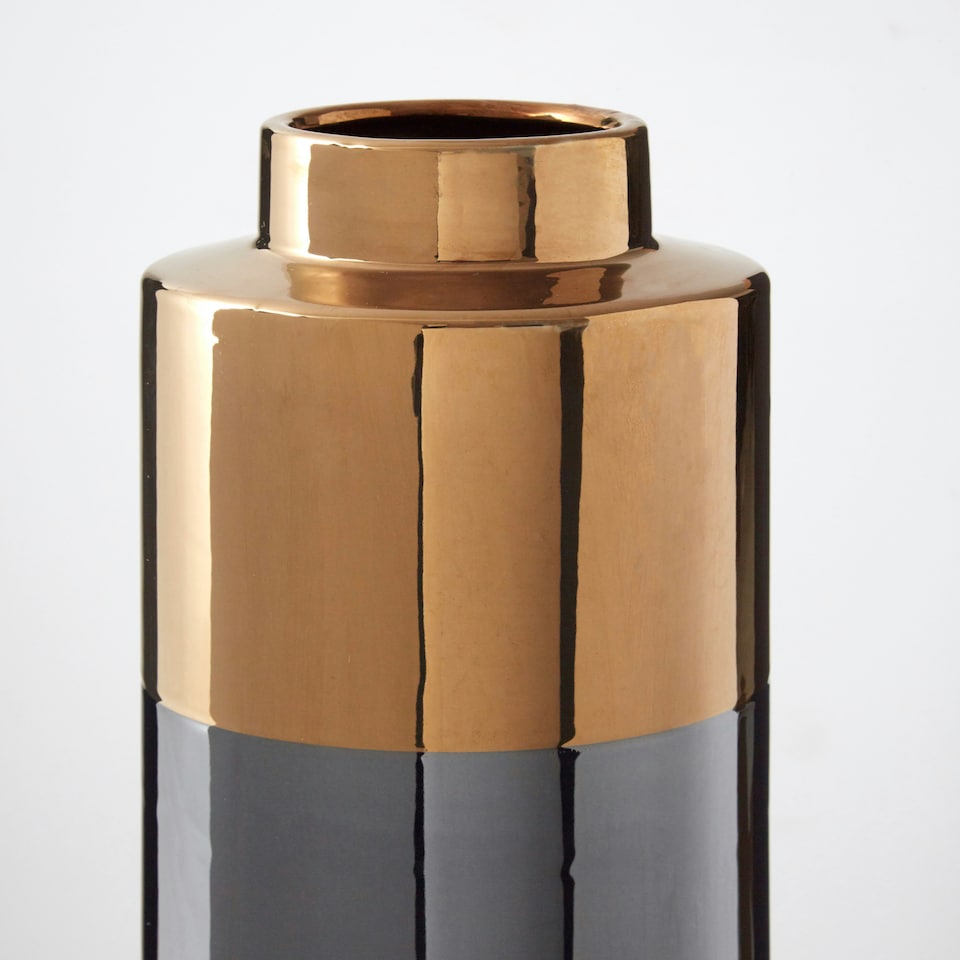 image 1 of Interiors by Premier Grey Large Metallic Vase Multi