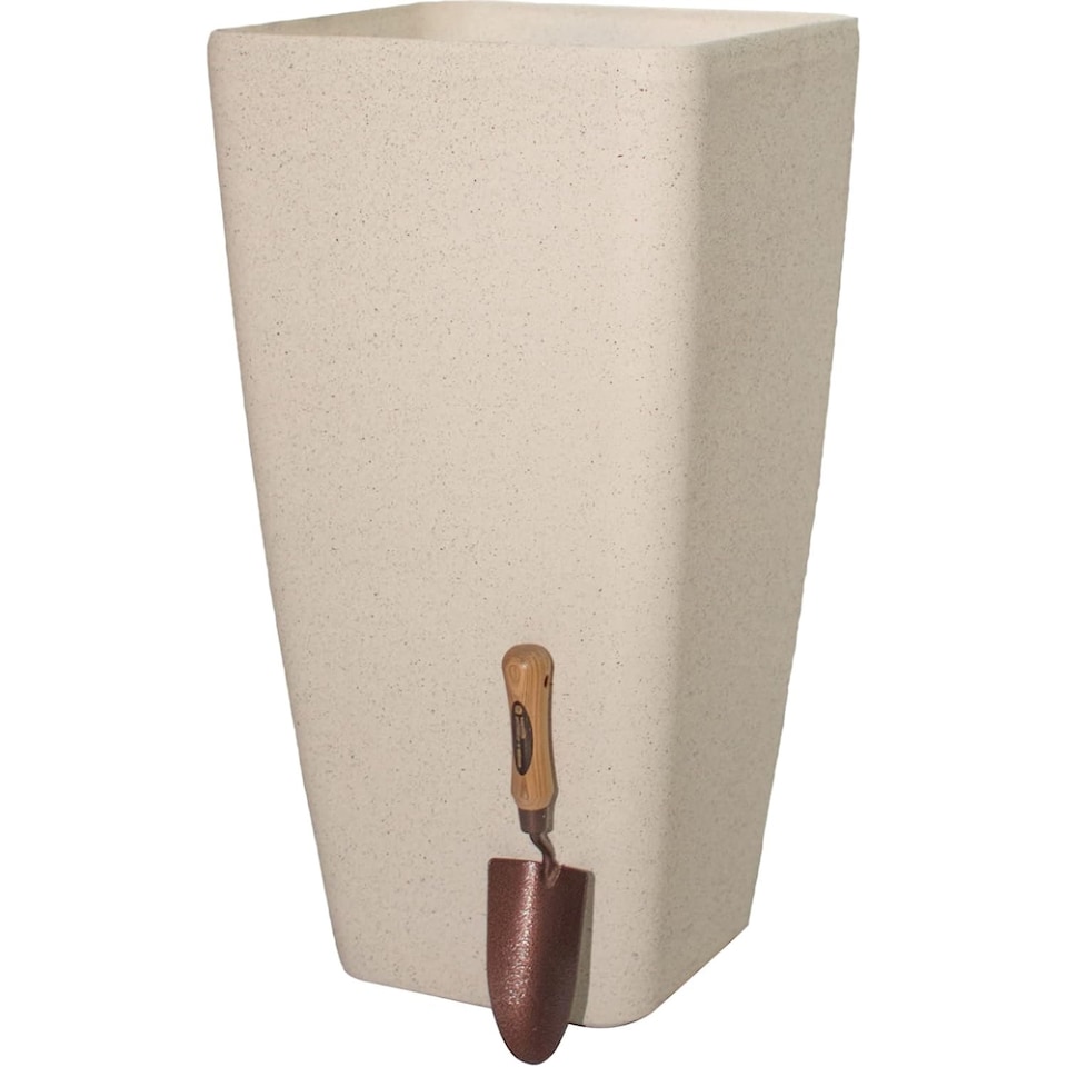 image 1 of Primrose Stone Effect Resin Indoor Outdoor Flared Planter Trough in White 76cm