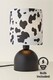 image 4 of ValueLights Miley Cow Print Shade Matte Black Table Lamp and Bulb