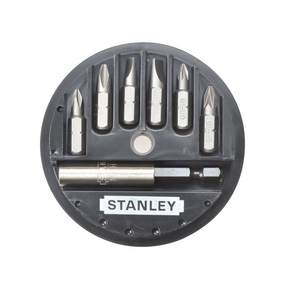 Stanley Hand Tools Slotted/phillips/pozidriv Insert Bit Set, 7 Piece - Multi Colour - One Size