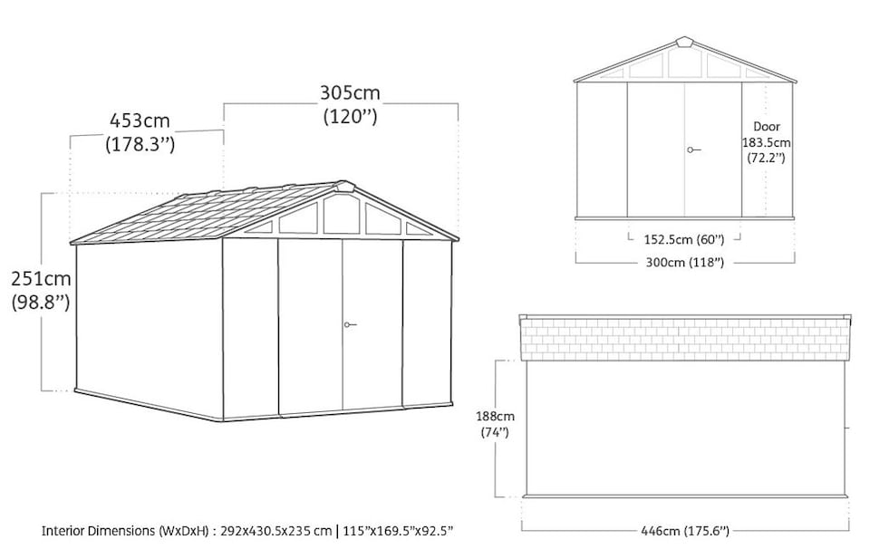 image 1 of Keter Stronghold 10x15 Shed - Brown