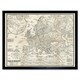 image 1 of Map Turner 1944 War Europe Dated Events 12x16" Framed Wall Art Print
