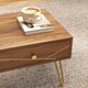 image 8 of HOMCOM Coffee Table with Drawers, Living Room Table with Steel Base Brown