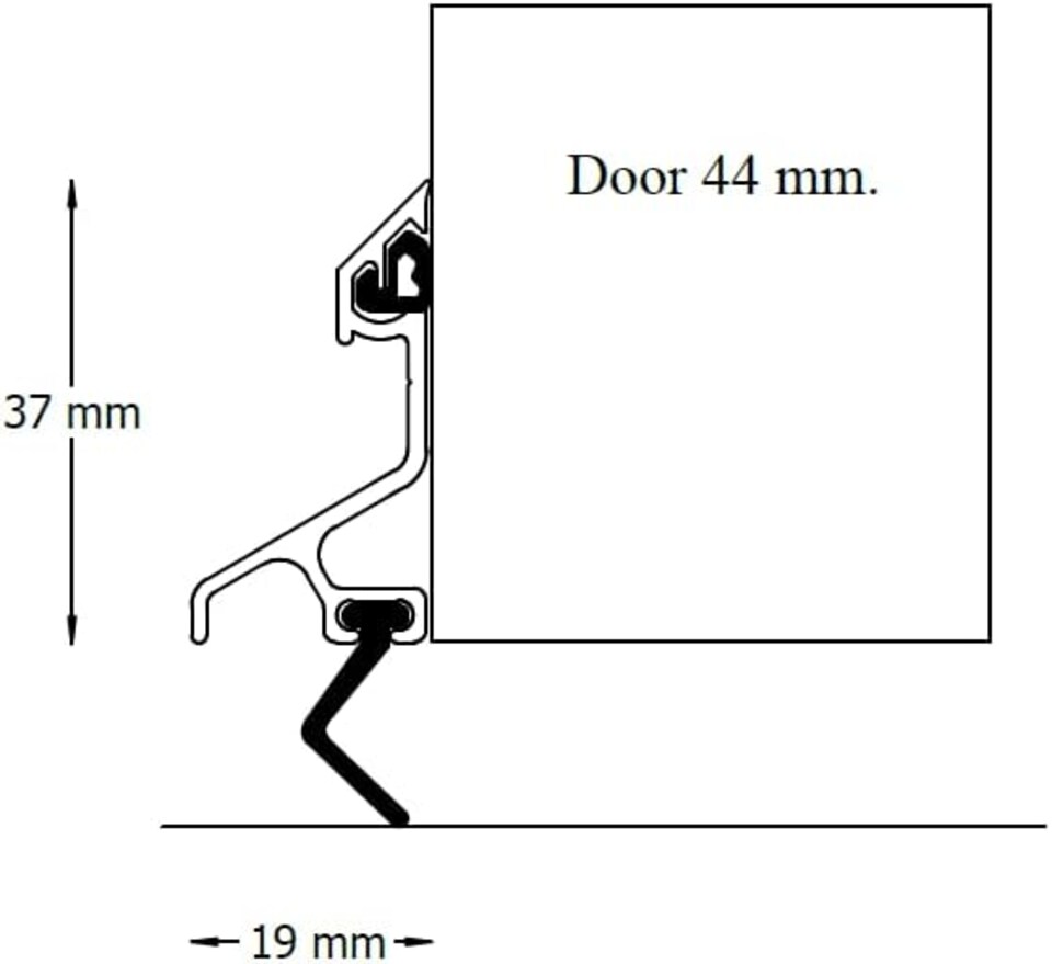 image 1 of Exitex Exeplex Rain Deflector 914mm, Aluminium Door Draught Excluder, Door Weather Bar | Silver
