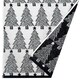 image 3 of Pack of 2 Monochrome Christmas Tree Hand Towels 50 x 80cm - 100% Cotton White | 2 x Christmas Tree Hand Towels (Black & White) | One size