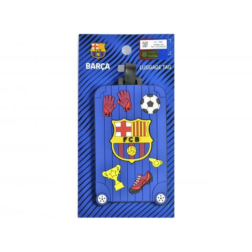 image 1 of FC Barcelona Crest Luggage Tag | Blue | Blue/Multicoloured | 1
