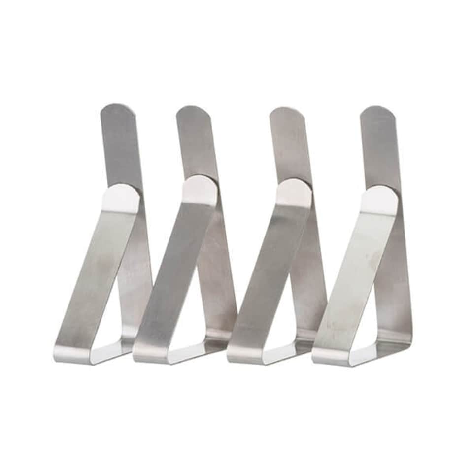 image 1 of Just The Thing Pack Of 4 Stainless Steel Tablecloth Clips
