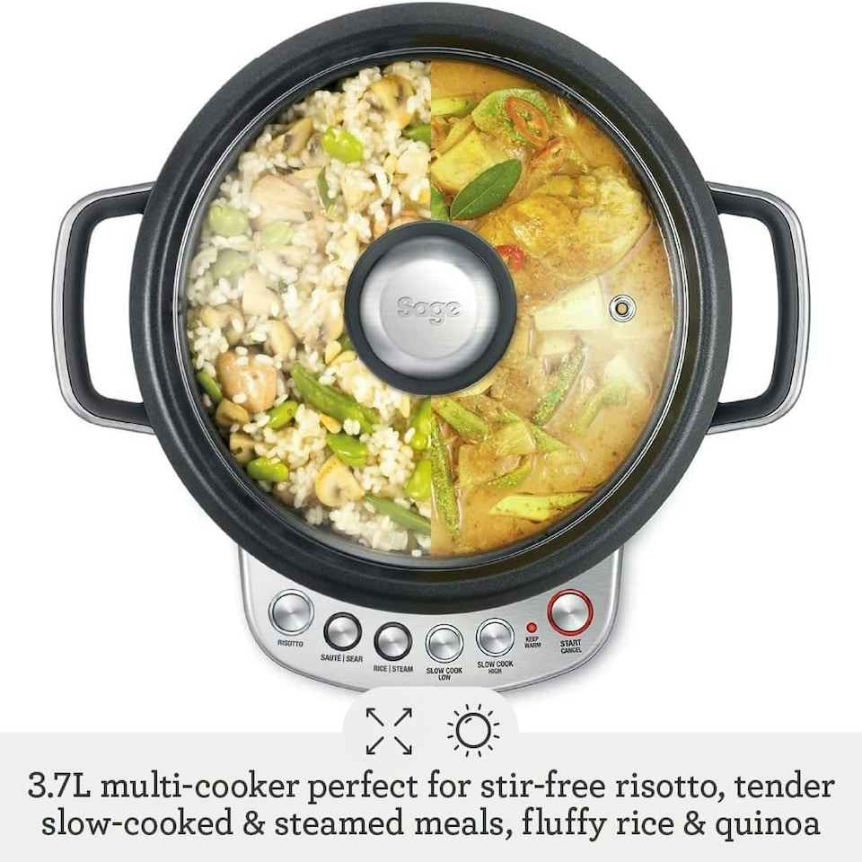 image 1 of The Sage Risotto Plus Multi Cooker, Brushed Stainless Steel, BRC600UK, Silver