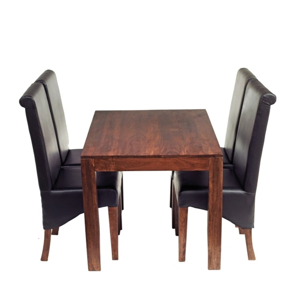 image 1 of Poko Dark Mango Dining Table Small 4ft (120cm)