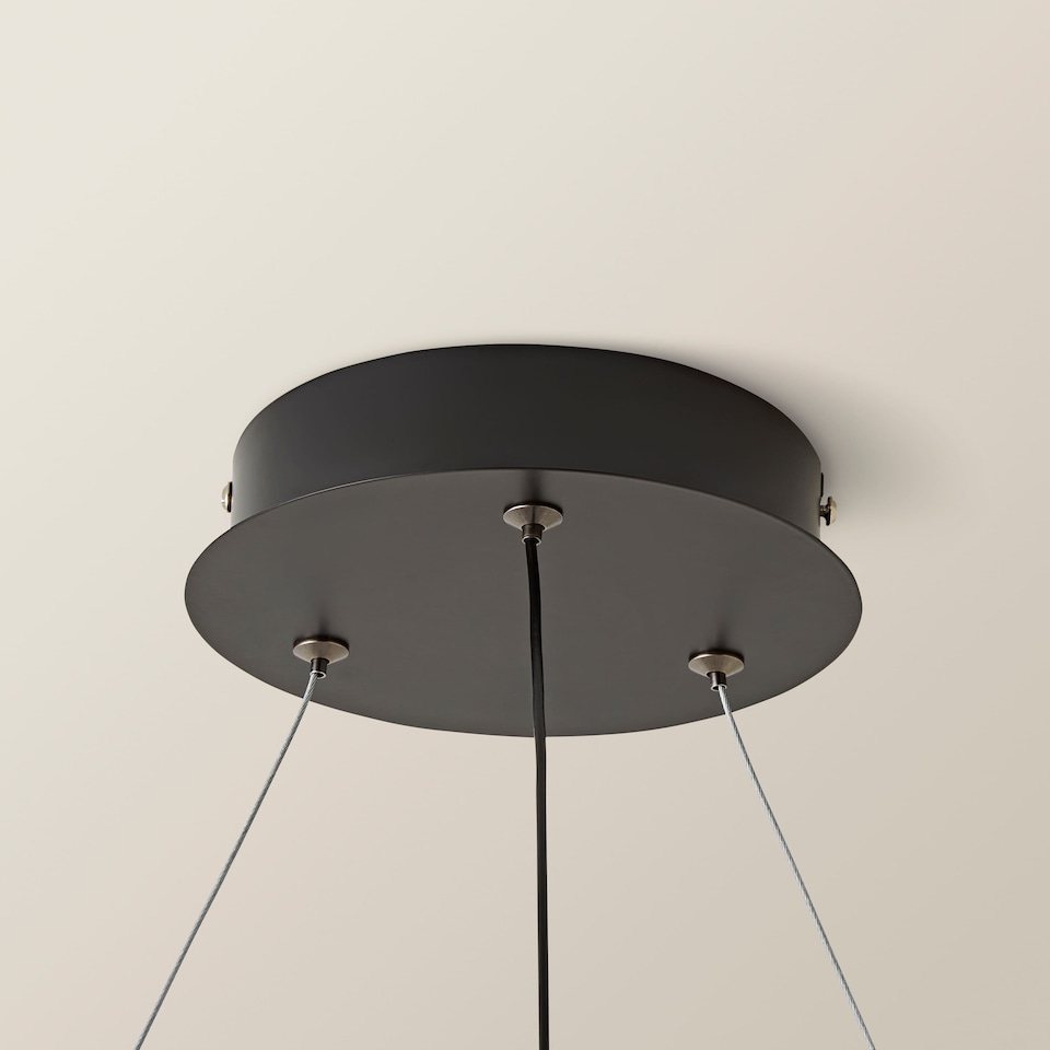 image 1 of ValueLights Infinity Black Loop Integrated LED Ceiling Light | Black