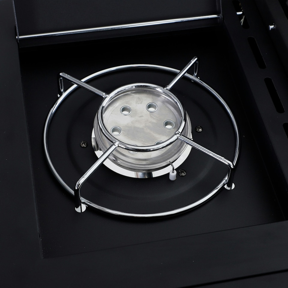 image 1 of Outsunny Gas BBQ Grill 4 + 1 Stainless Steel Burner Garden Barbecue Cooker