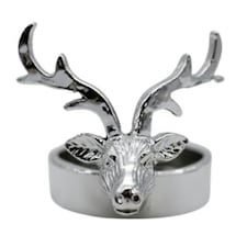 Marco Paul 15cm Silver Stag Head Candle Holder Silver
