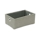 image 3 of JVL Silva Rectangular Fabric Storage Baskets, Set of 3, Grey Grey