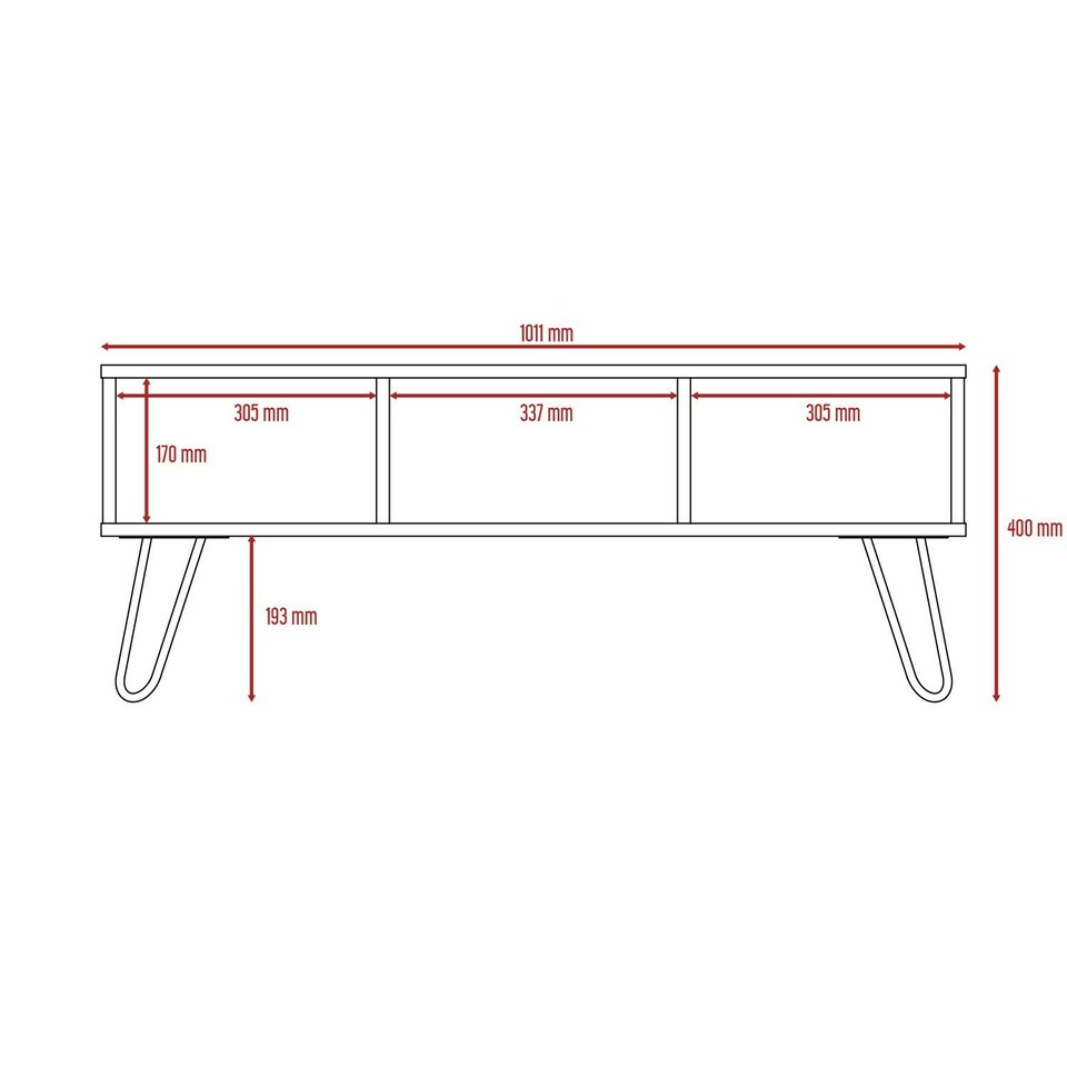 image 1 of Core Products Vegas, Coffee Table H40cm x W101.1cm x D45cm Brown