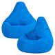 image 1 of Kids Recliner Beanbag Indoor and Outdoor Blue Set of 2 | Blue | Blue | M | 1