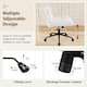 image 8 of COSTWAY Modern Office Chair Upholstered Criss Cross Chair Beige White