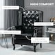 image 3 of HOMCOM Chesterfield-style Wing Back Armchair Tufted Accent Chair Black